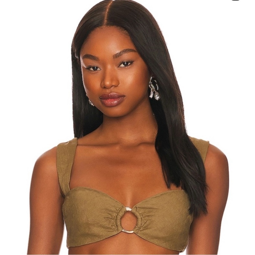 Rumer Crop Top Green Size Small